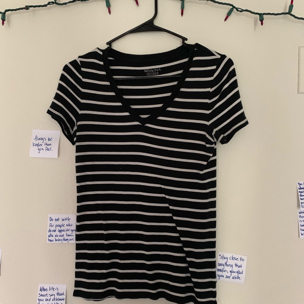 Striped v neck